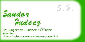 sandor hudecz business card